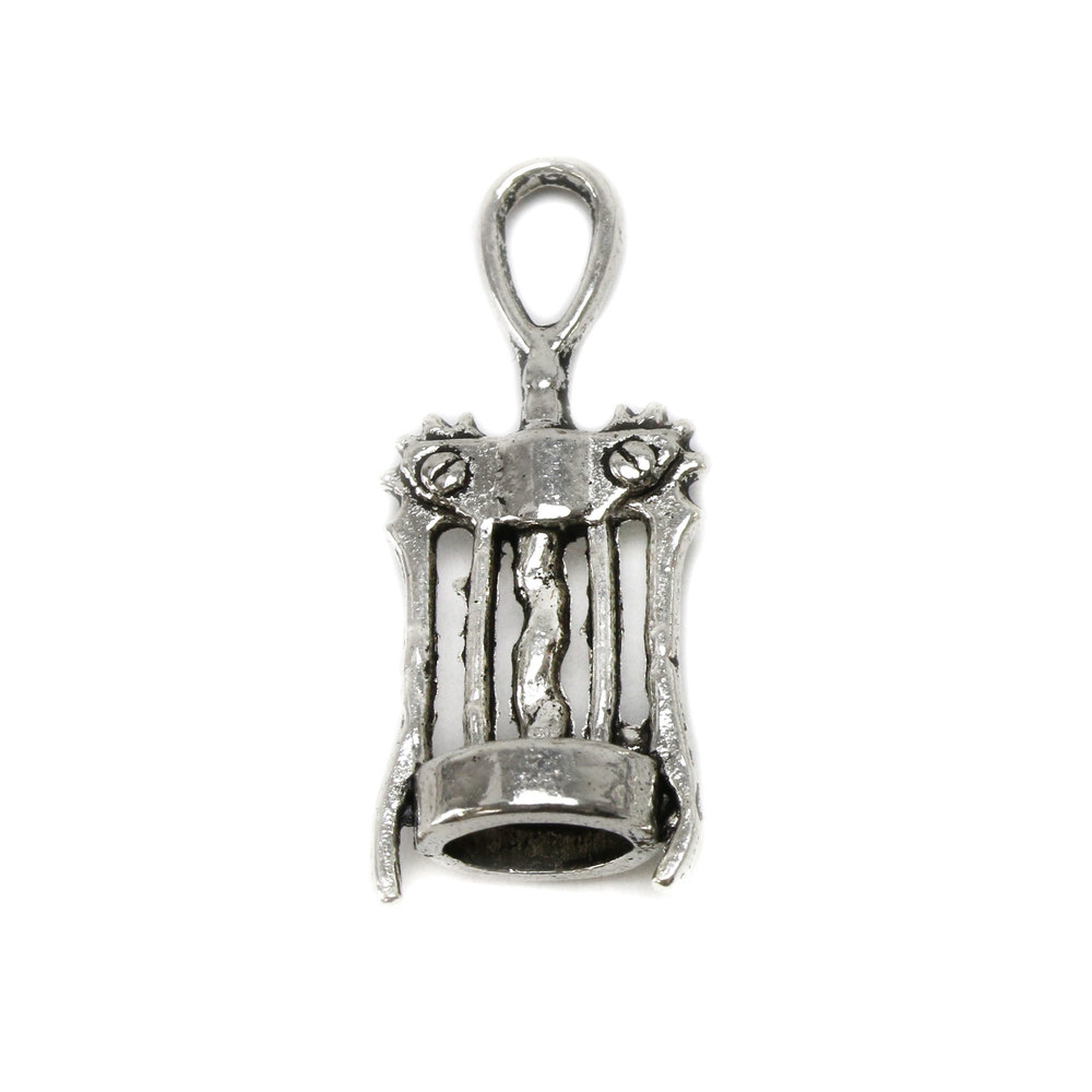 Charms & Solderable Accents Base Metal Wine Bottle Opener Charm, Pack of 10